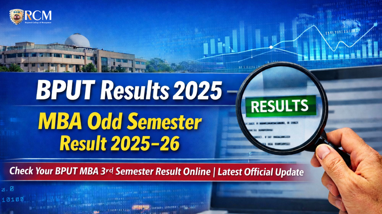 BPUT Results 2025 MBA odd semester result displayed online on laptop screen