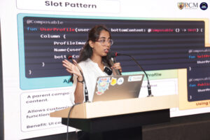 Students using Google Cloud tools during AI model deployment workshop