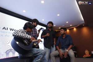 Student singing during fun activity session at RCM Bhubaneswar