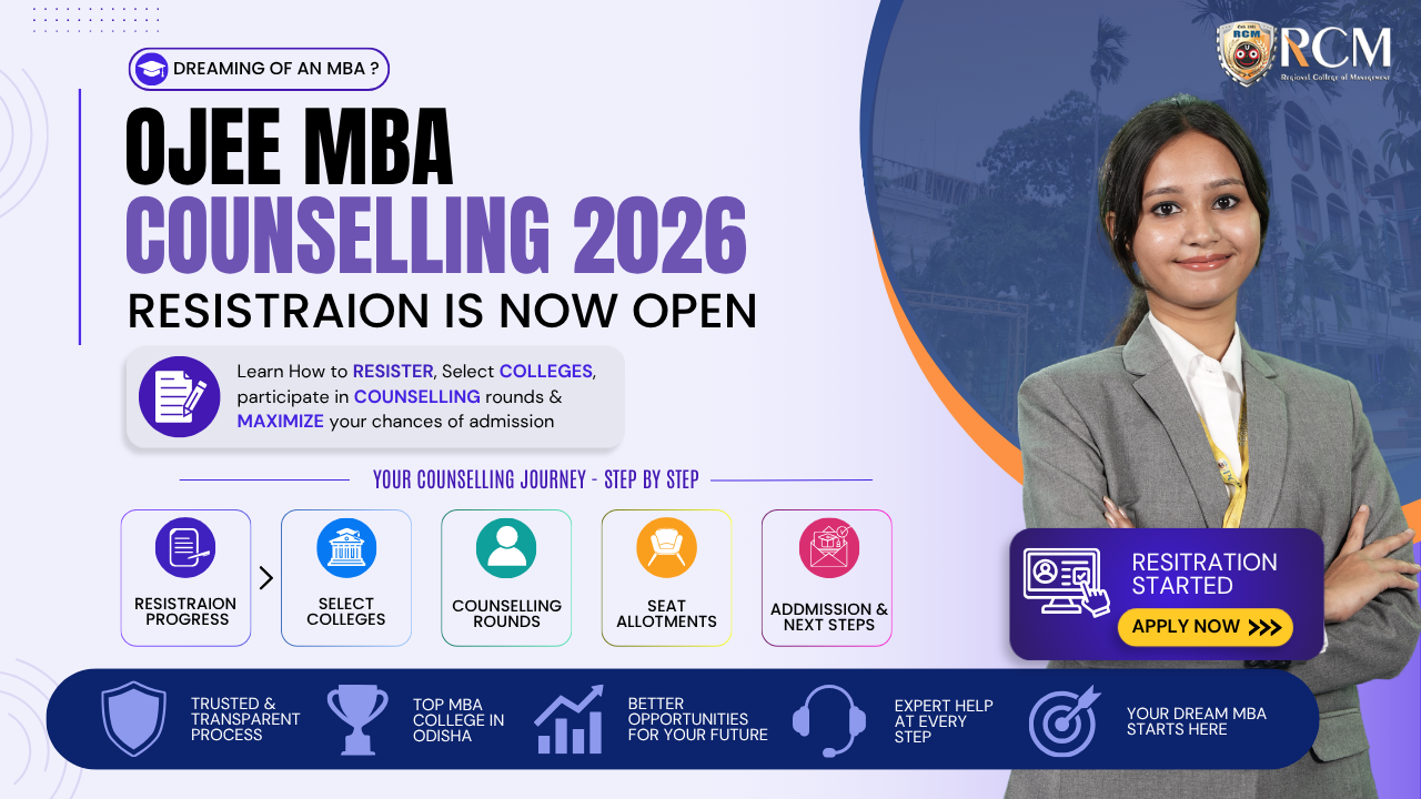 OJEE MBA Counselling 2026 registration, college selection, seat allotment, admission process starts now.