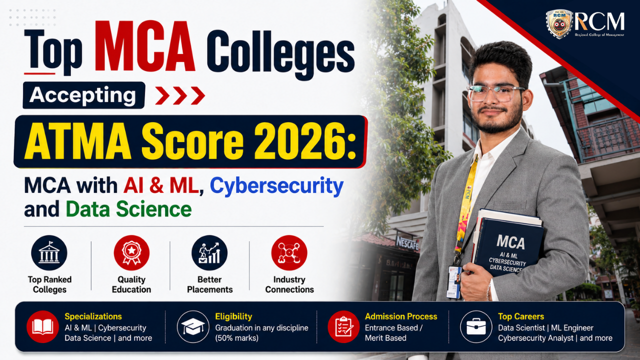 Top MCA colleges accepting ATMA score 2026 with AI, ML and Cybersecurity programs.