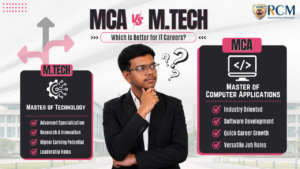 MCA vs MTech comparison for IT careers covering jobs salary skills specialization and career growth opportunities India