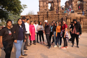 Industrial tour at Milk Mantra – students listening to briefing