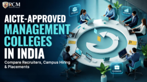 AICTE-approved management colleges in India compared through recruiters, campus hiring, placement records, industry connections, and career opportunities.