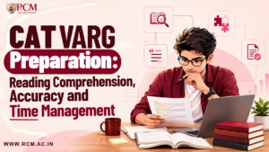 CAT VARC preparation guide featuring reading comprehension strategies, verbal ability practice, passage analysis, and exam preparation tips.