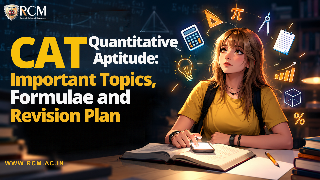 CAT Quantitative Aptitude preparation guide highlighting important mathematics topics, problem-solving techniques, practice questions, and exam strategies.