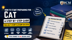 CAT preparation guide showing self-study, study planning, mock tests, CAT syllabus, time management, and exam preparation.