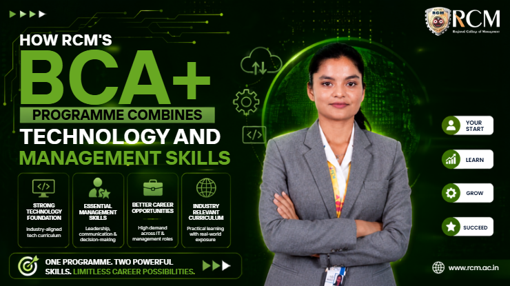 RCM BCA+ students developing technology and management skills through AI, projects, internships, and industry-focused learning opportunities.