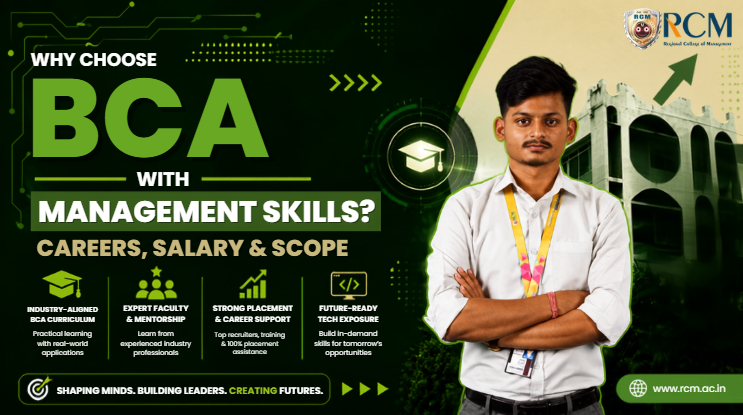 BCA students developing management skills for technology careers, leadership roles, software jobs, and future professional growth opportunities.
