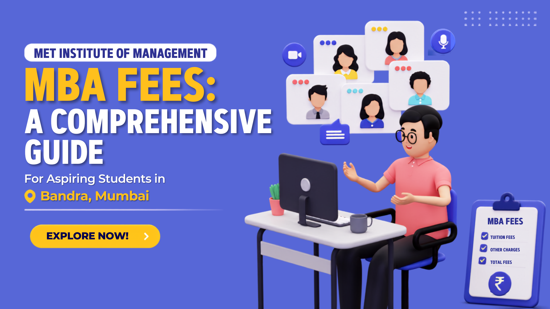MET Institute of Management MBA fees, admission details, courses, placements, facilities, and career opportunities for management students.