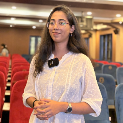 Tanushree Tripathy addressing students at RCM AI workshop