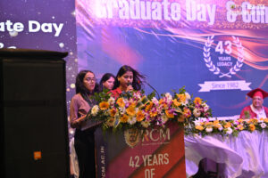 Graduation ceremony at Regional College of Management, celebrating BBA and BCA Graduation Day 2025.
