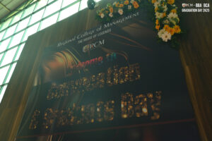 Convocation banner for Regional College of Management, BBA/BCA Graduation Day 2K25.