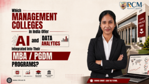 Top management colleges in India offering AI and Data Analytics integrated MBA and PGDM programs.