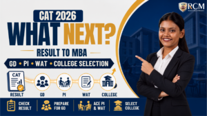CAT 2026 result guide explaining GD, PI, WAT, IIM shortlists and MBA college selection process