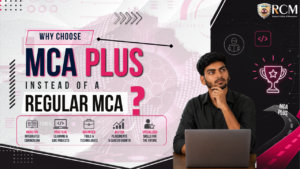 MCA Plus versus regular MCA comparing curriculum, projects, placements, technologies, specialized skills, and career growth opportunities.