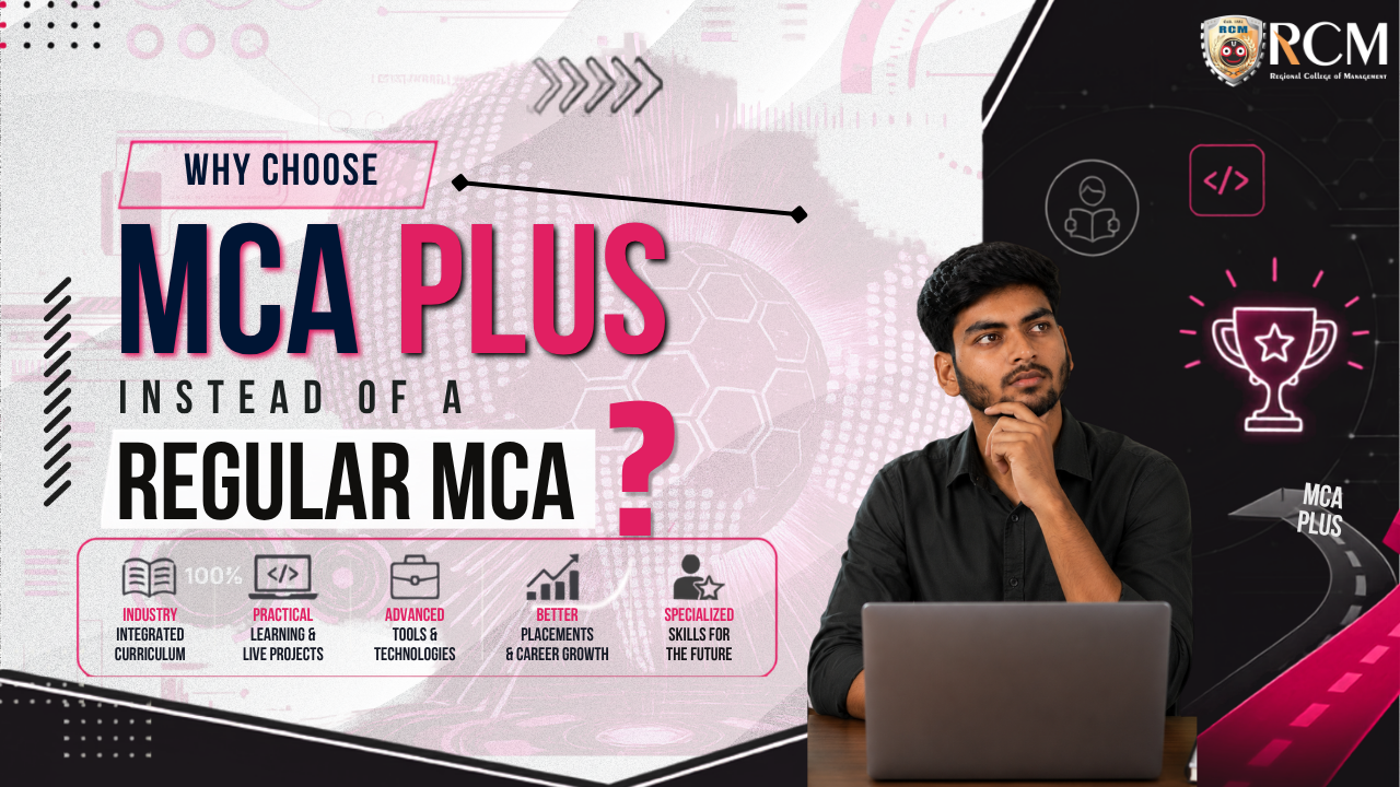 MCA Plus versus regular MCA comparing curriculum, projects, placements, technologies, specialized skills, and career growth opportunities.