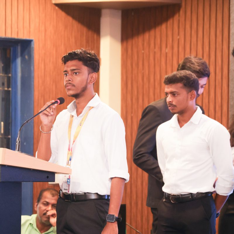Students giving Speach at RCM Auditorium