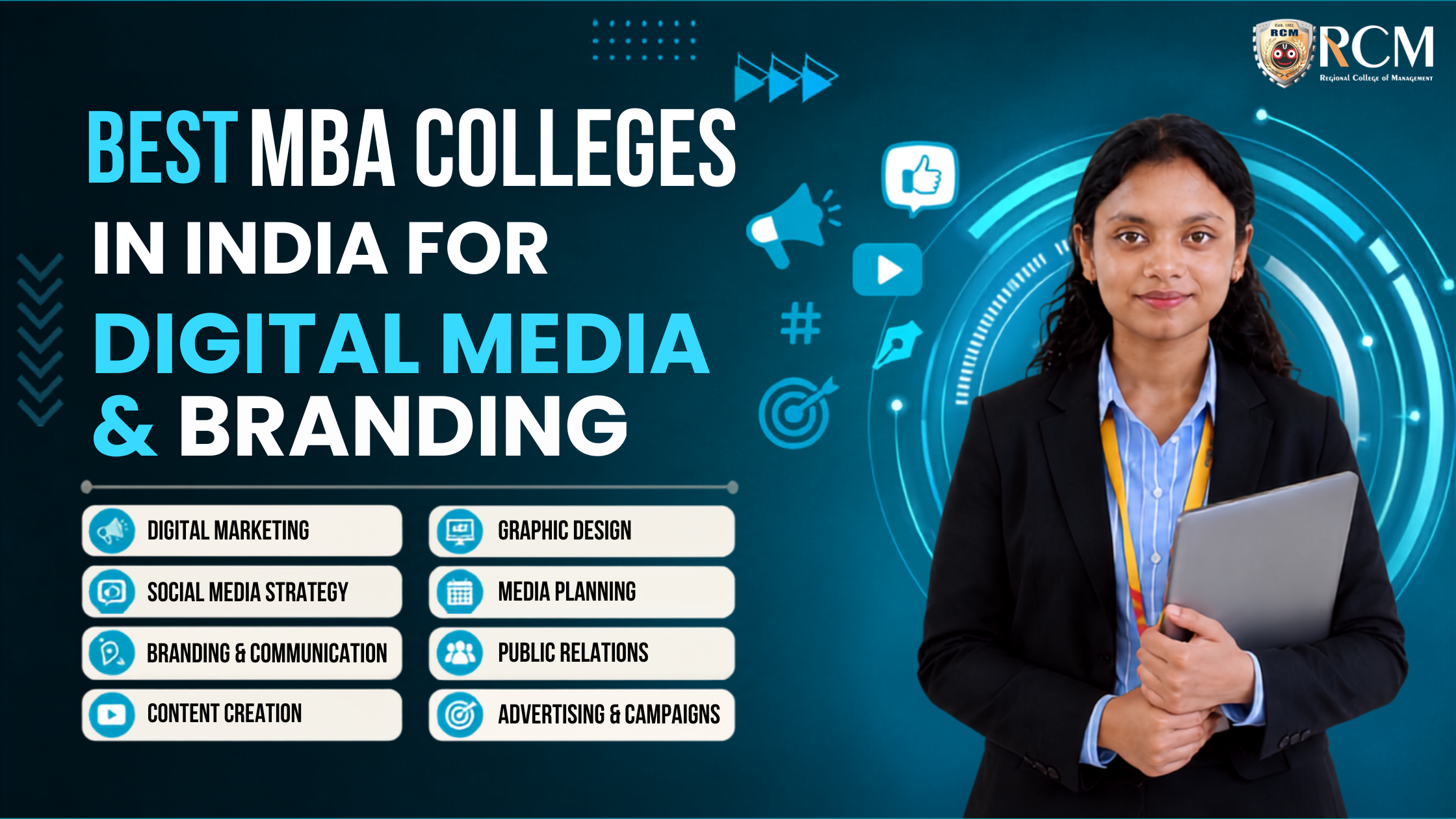 MBA students learning digital media and branding through marketing strategy, social media, creativity, analytics, and industry exposure.