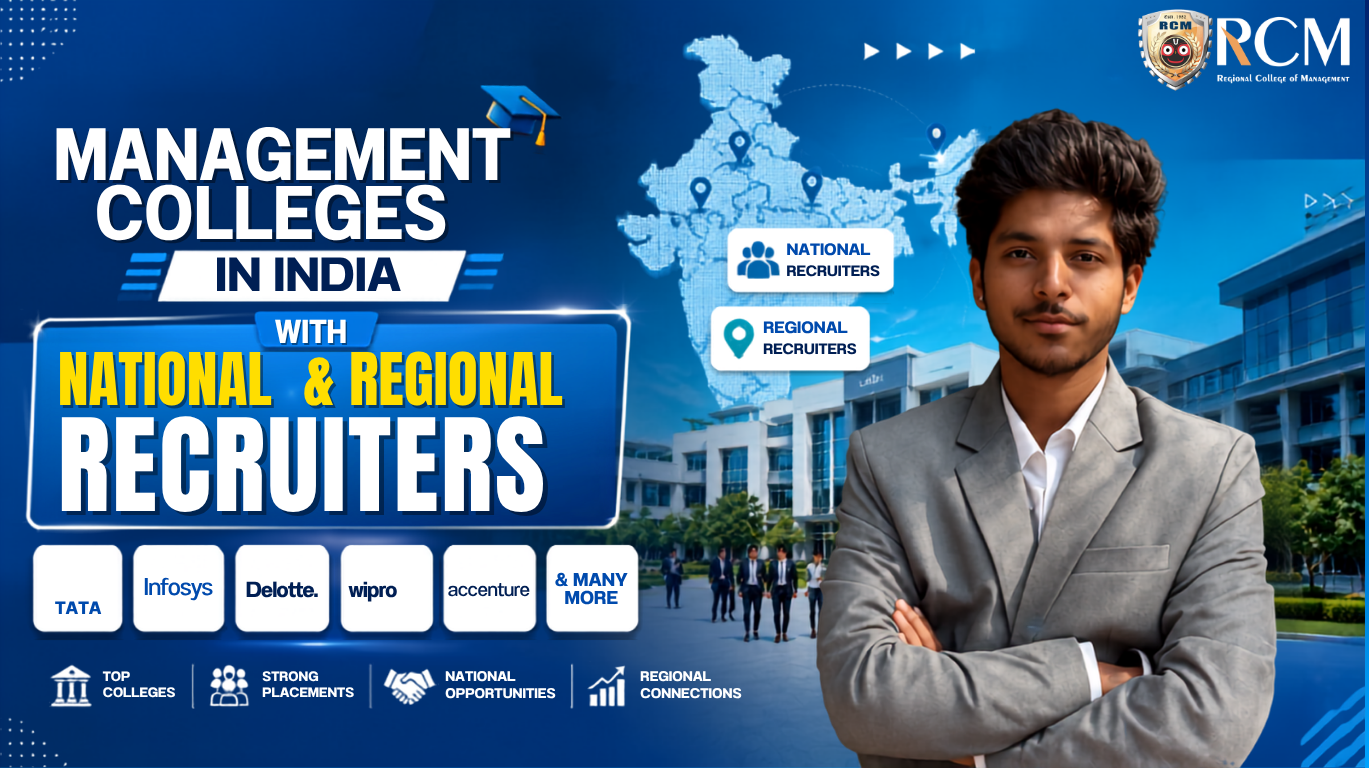 National and regional recruiters offering diverse campus placement opportunities for management students at RCM Bhubaneswar