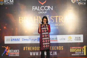 Solo singing competition at Voice Voyage Brahmastra 2026 featuring talented college performers at RCM Bhubaneswar