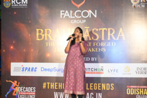 Solo singing competition at Voice Voyage Brahmastra 2026 featuring talented college performers at RCM Bhubaneswar